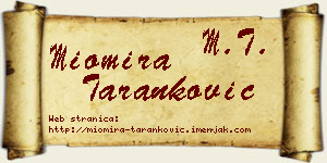 Miomira Taranković vizit kartica